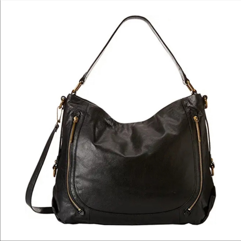 🌟ELLIOTT LUCCA black leather hobo bag